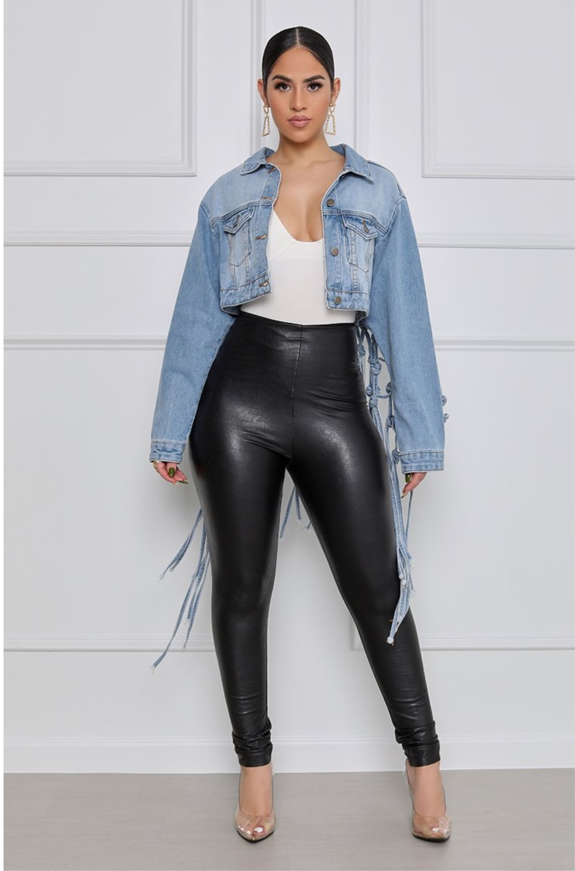 Dana Cutout Back Denim Jacket