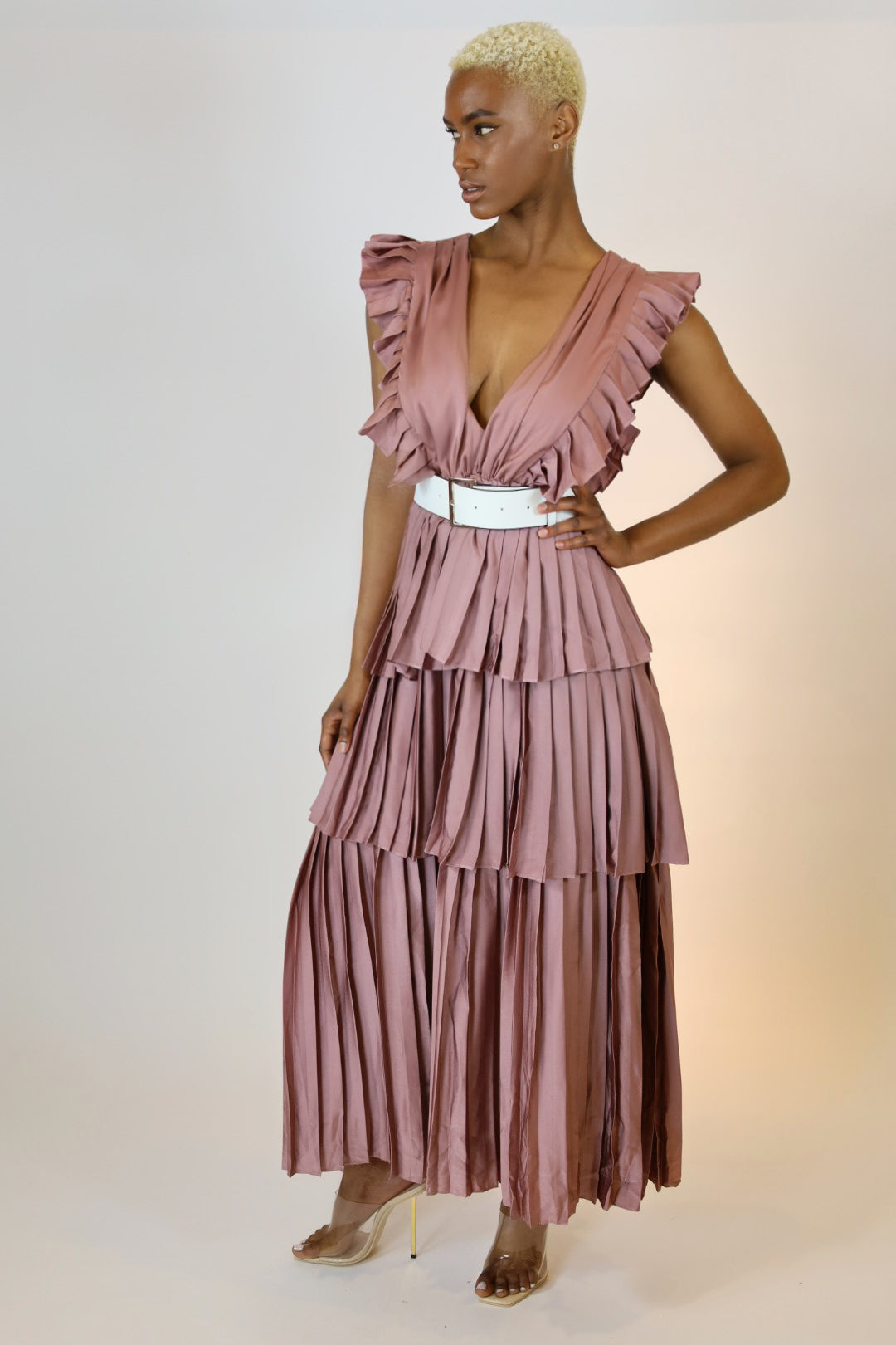 Amara Pleated Maxi Dress