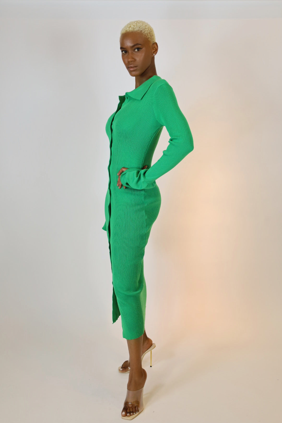 Esma Sweater Midi Dress - Kelly Green