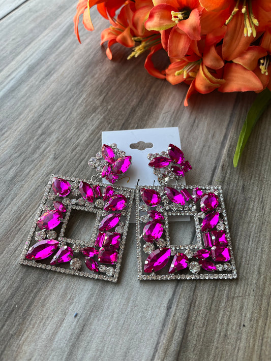 Negril Earrings - Hot Pink
