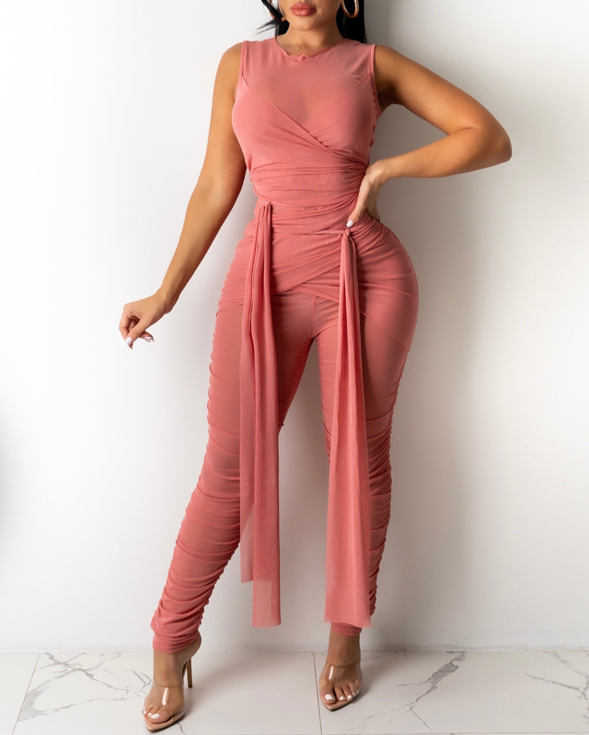 Mya Mesh Jumpsuit - FINAL SALE